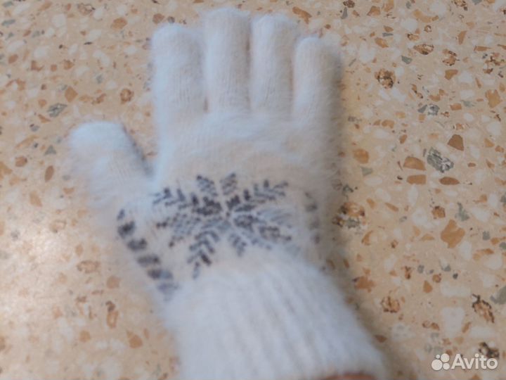 Перчатки новые пуховые