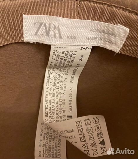 Шляпка для девочки zara 56см