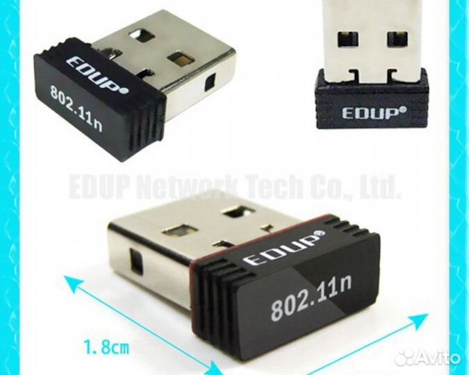 Nano USB адаптер WiFi 802.11n 150/300/600mbps