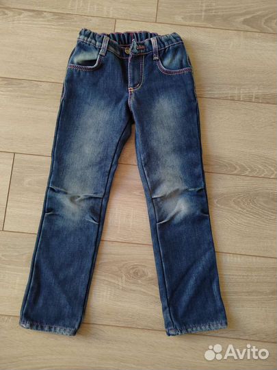 Джинсы утепленные для девочки 128