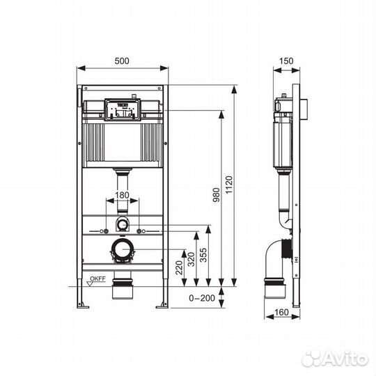 Инсталляция tece 9400412 хром