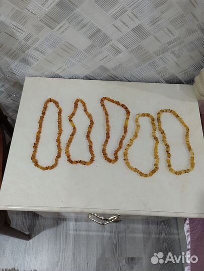 Янтарные бусы натуральные