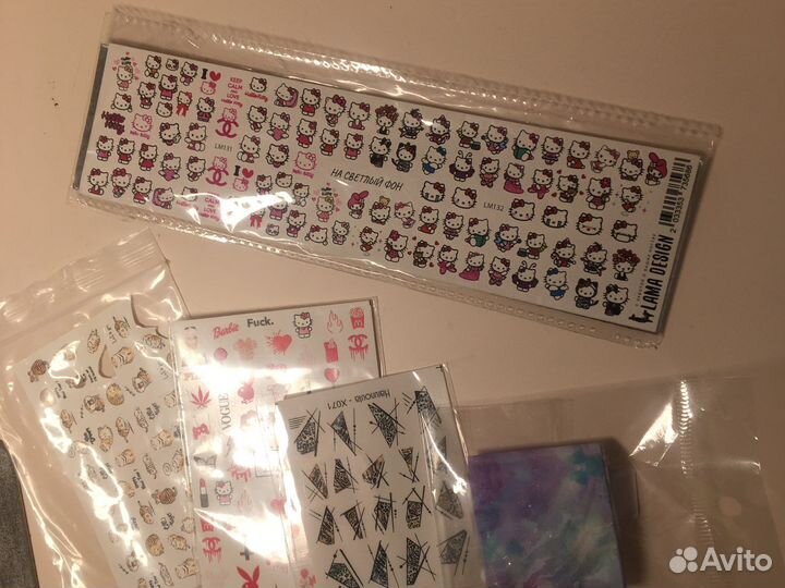 Набор 5 штук слайдеров для маникюра дизайн ногтей