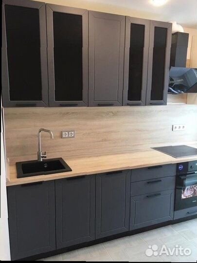 Кухня серая модульная новая