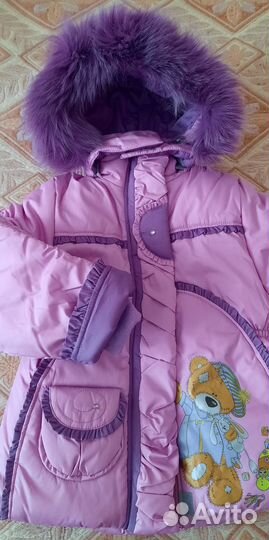 Зимний комбинезон для девочки 104 новый