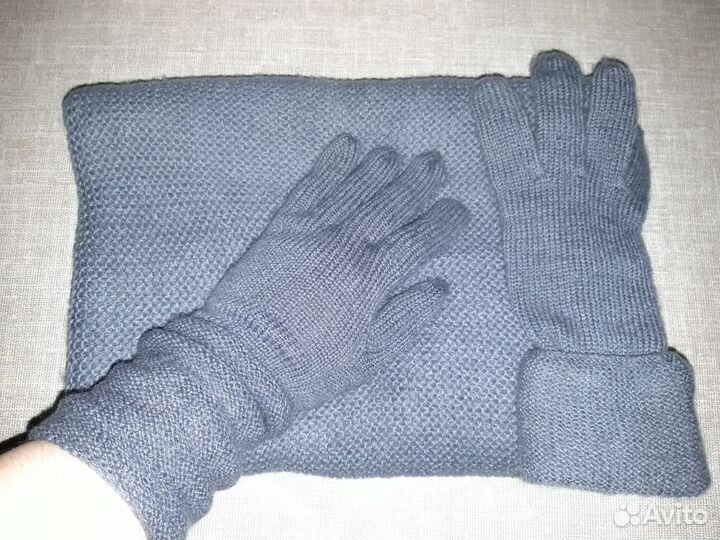 Шарф(снуд) +перчатки