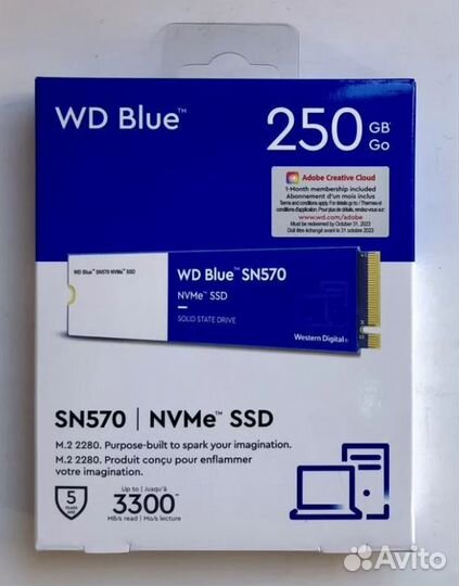 SSD накопитель WD Blue SN570 250G