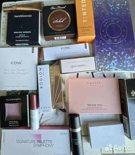 Бронзер, румяна, хайлайтер