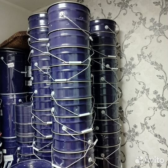 Бочка / ведро металлическое 25 Л С крышкой хомутом