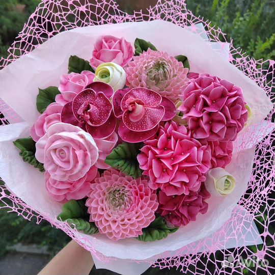 Зефирные букеты на заказ, шоколад, мармелад