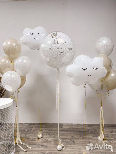 Воздушные шары на выписку из роддома доставка