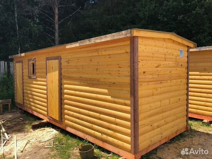 Бытовка: теплая, ветрозащита, с завода, пол: OSB