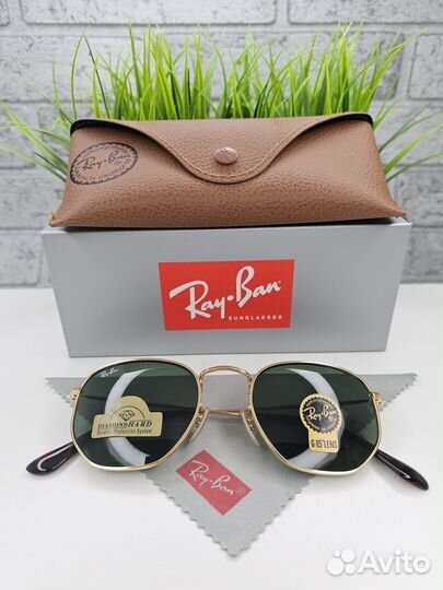 Очки Ray Ban Hexagonal 3548 Golden Green