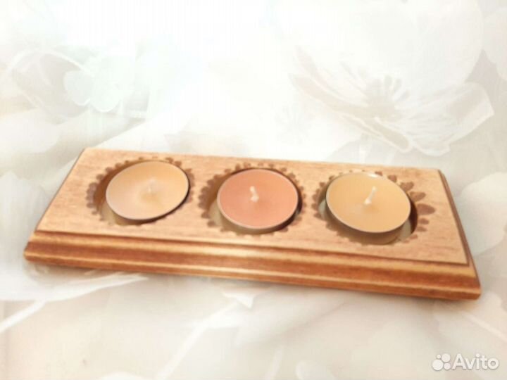 Подсвечник из дерева