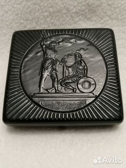 Портсигар Минин и Пожарский. зкб