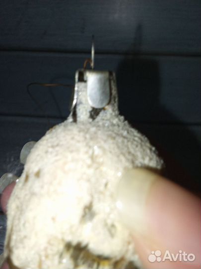 Ёлочная игрушка Шишка золотая СССР