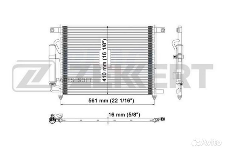 Радиатор кондиционера Chevrolet Aveo (T200, T250