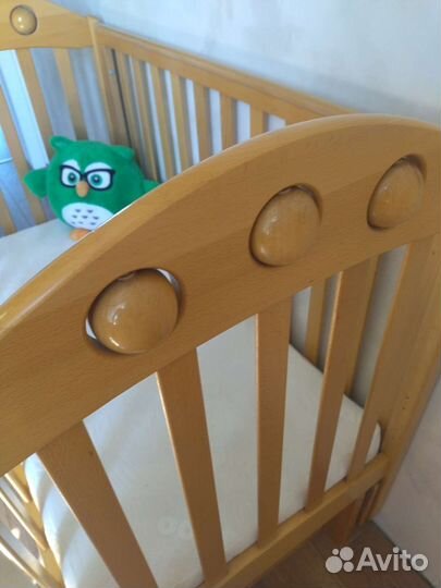 Кровать детская с маятником лель + матрас кокос