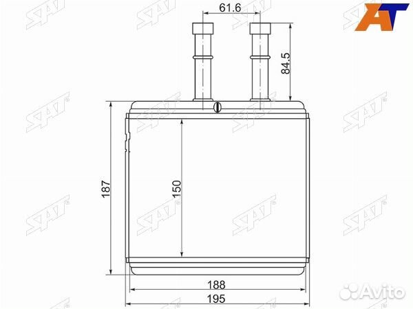 Радиатор отопителя салона chevrolet aveo (T200) / daewoo kalos 02, chevrolet aveo (T250) 05-11, chev