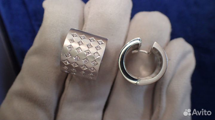 Золотые серьги с бриллиантами Giorgio Visconti