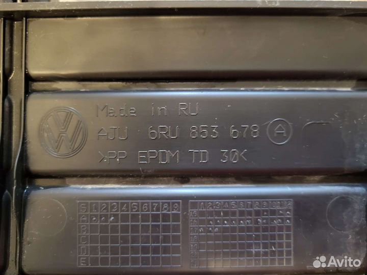 Заглушка переднего бампера volkswagen polo