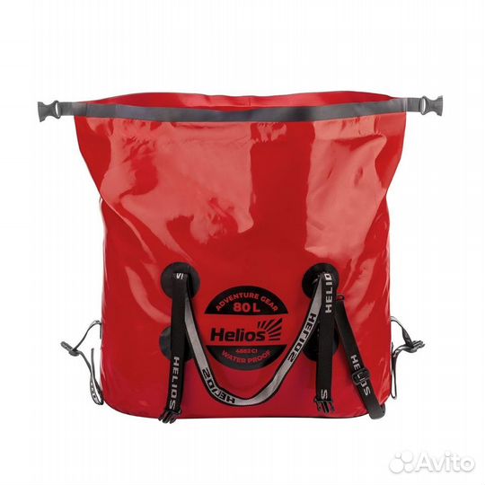 Гермосумка 80л (пвх, красный/черный) Helios