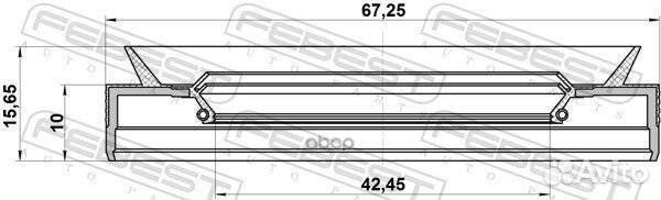 Сальник привода BMW X5 E53 1999-2006/44*67*10*15.7