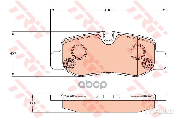 Колодки задние A4474200120 GDB2102 TRW