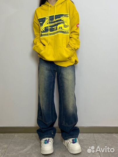Худи cavempt желтое яркое шикарное унисекс