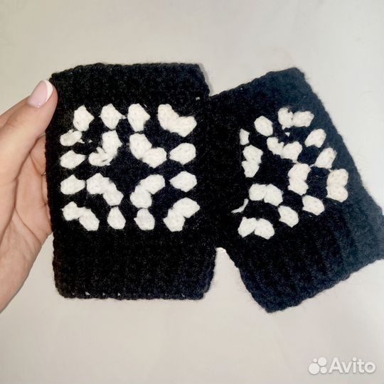 Митенки вязаные ручная работа