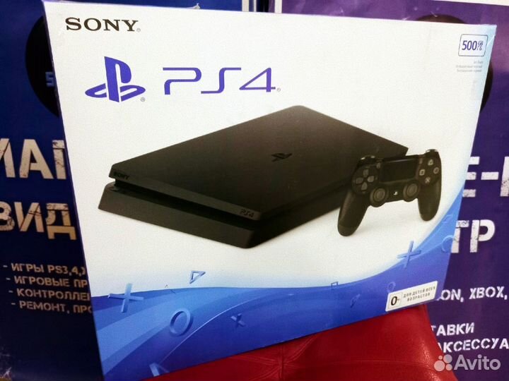 Sony PS4 Slim 500GB + подписка 200 игр