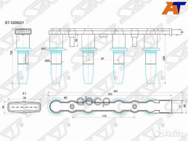 Катушка зажигания opel astrah/G 98-10/corsa D 0