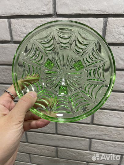 Салатник конфетница СССР цветное стекло