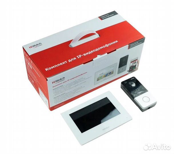 Домофон HiWatch DS-D100ikwf(B) Wi-Fi IP Комплект