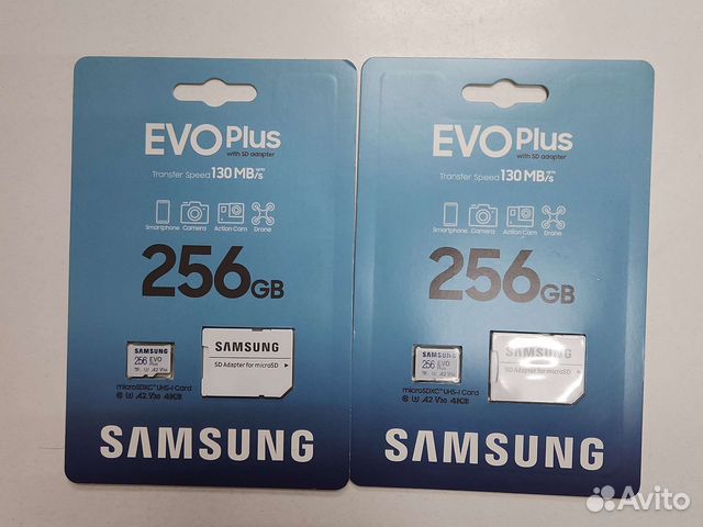 Micro SD Samsung 256 гб Evo plus новые