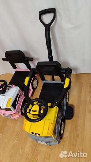 Детская машинка каталка truck с ручкой новые