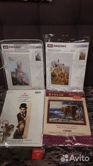 Наборы для вышивания крестиком риолис(остатки)