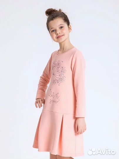 Платье для девочки 140 теплое