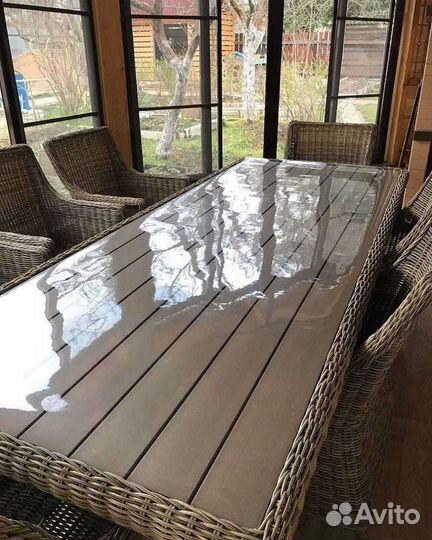 Силиконовая прозрачная скатерть на стол