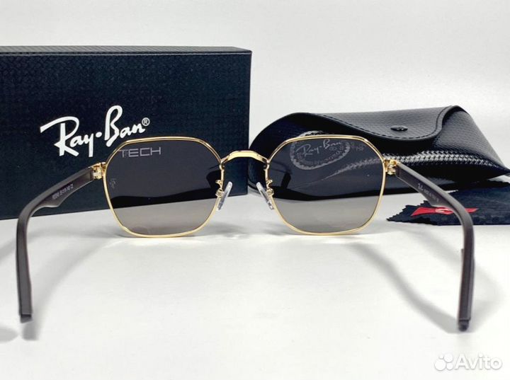 Очки Ray Ban Ferrari золотистые