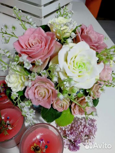 Букет из мыла ручной работы