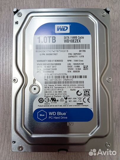 Жесткий диск WD Blue 1тб