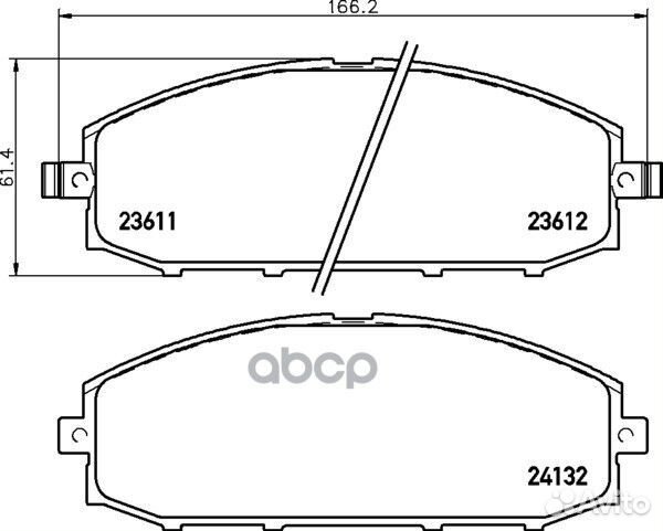 Колодки тормозные nissan patrol 02- перед. NP20