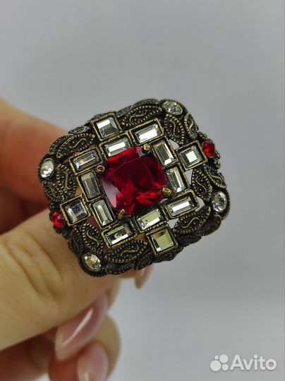 Перстень в стиле винтаж, размер 18
