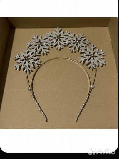 Ободок кокошник новогодний