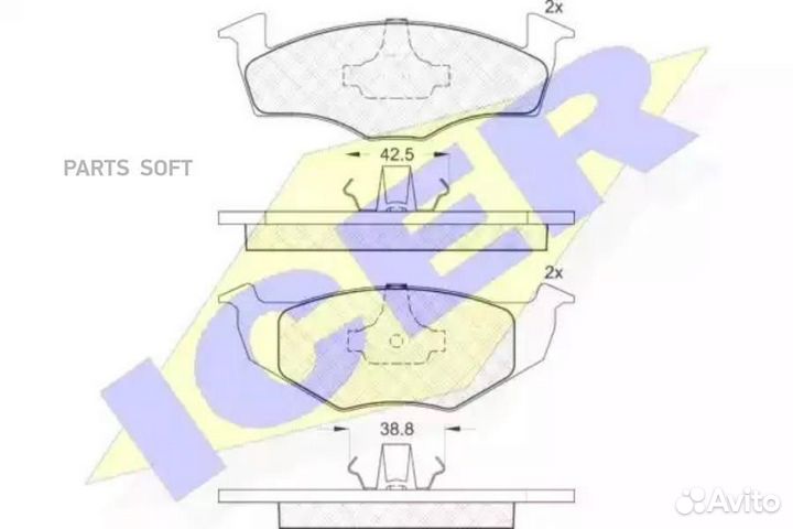 Icer 181178 181178 колодки дисковые передние\ VW G