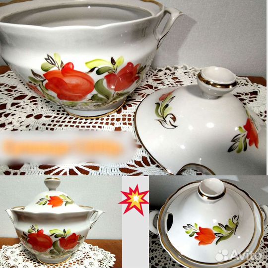 Фарфоровая посуда, остатки, разная