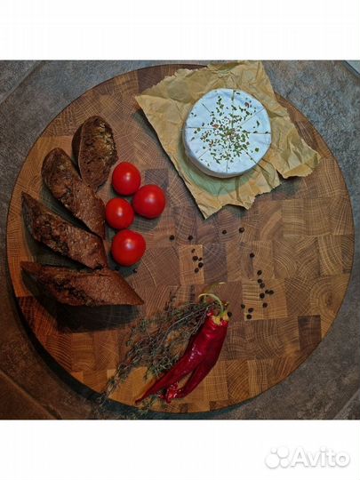 Доска разделочная круглая торцевая