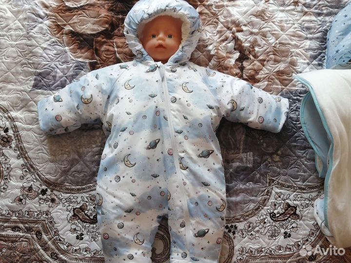 Конверт на выписку для мальчика зимний