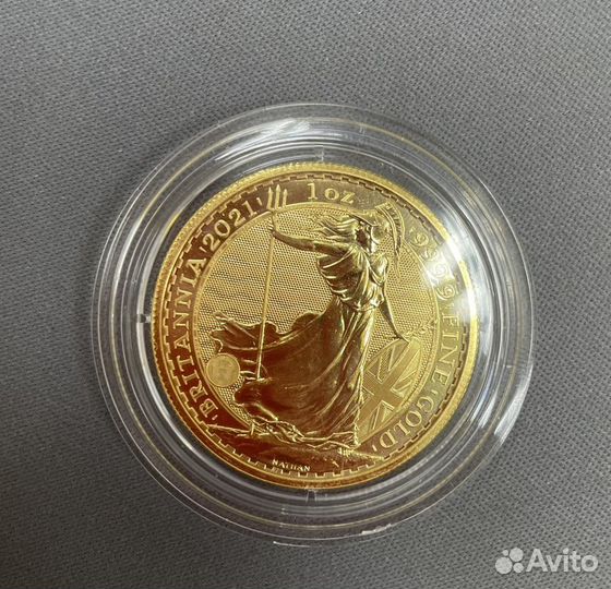 Золотая монета Британия 2022г